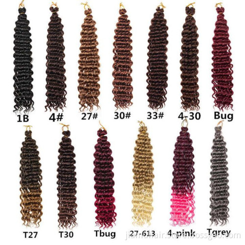 Natural Synthetic Braid Hair Afro Kinky Curls Ombre Color Braiding Hair Deep Wave Crochet Hair Extensions